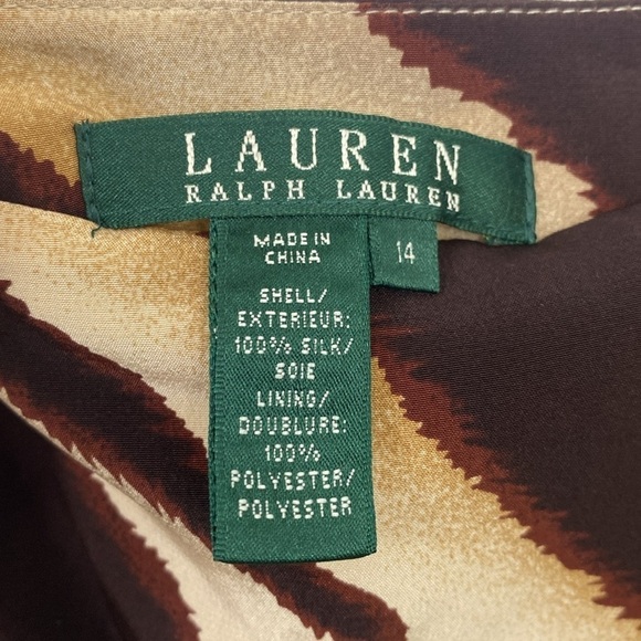 Ralph Lauren 100% Silk Animal Print Swing Skirt size 14 - Picture 6 of 7